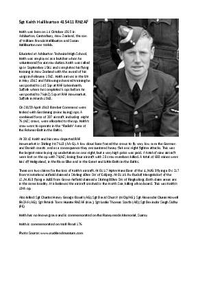 A preview of a PDF biography for Halliburton, Keith